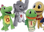 Hardest Worker Plush Vowel Puppets