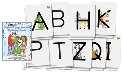 Capital Large Animal Alphabet Cards