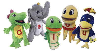 Hardest Worker Plush Vowel Puppets