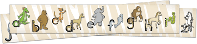 Zoo-Animals Wall Border